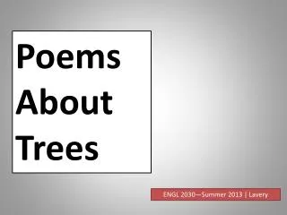 Poems About Trees