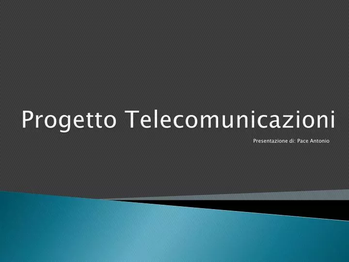 progetto telecomunicazioni