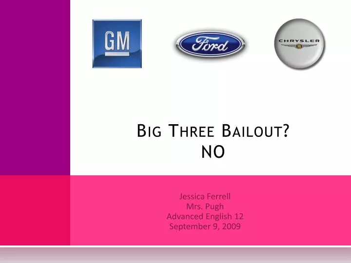 big three bailout no