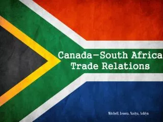 Canada-South Africa Trade Relations