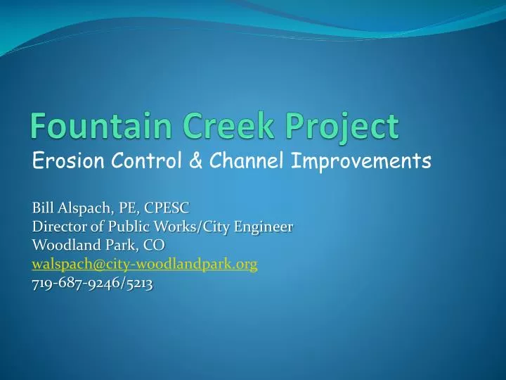 fountain creek project