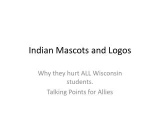 Indian Mascots and Logos