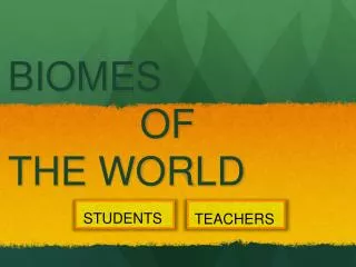 BIOMES OF THE WORLD