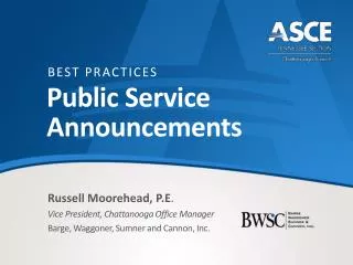 Public Service Announcements