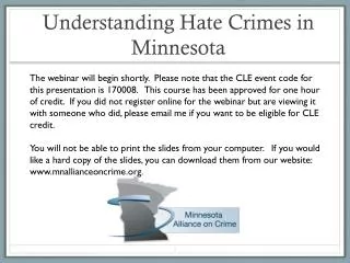 Understanding Hate Crimes in Minnesota