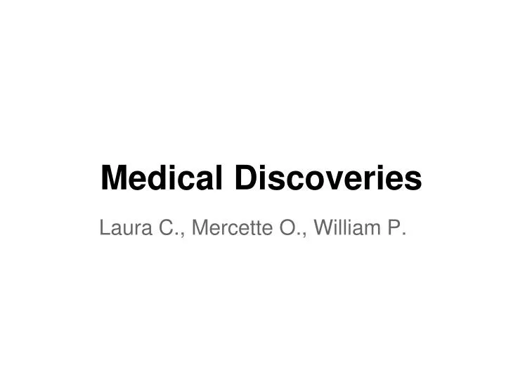 medical discoveries