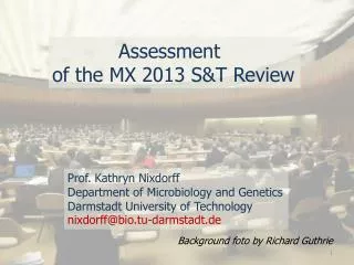 Assessment of the MX 2013 S&amp;T Review