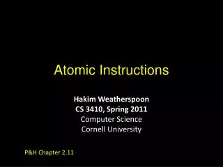 Atomic Instructions