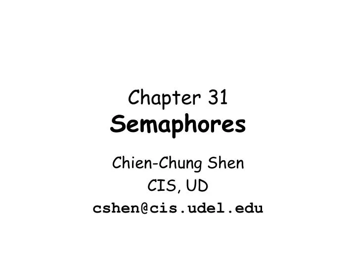 chapter 31 semaphores