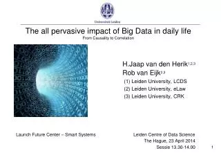 The all pervasive impact of Big Data in daily life From Causality to Correlation