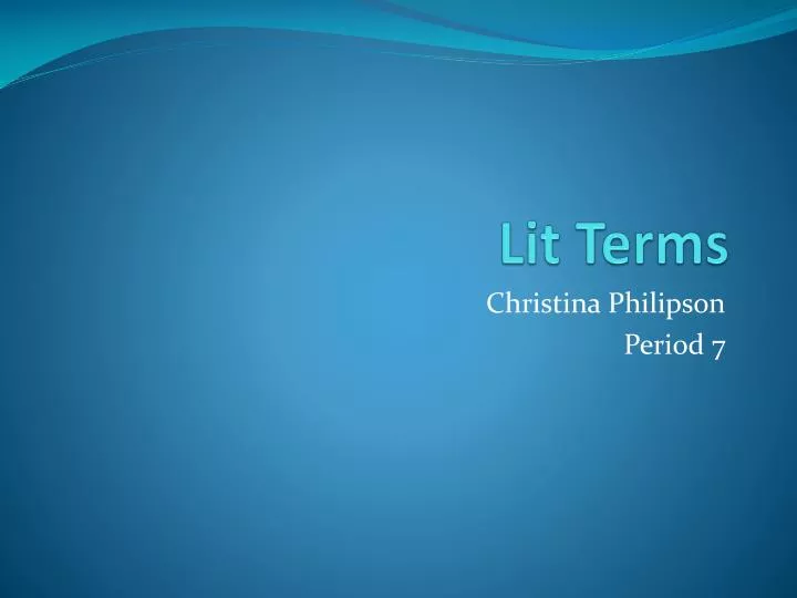 lit terms