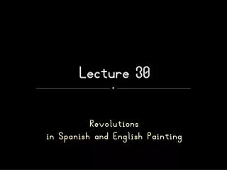 Lecture 30