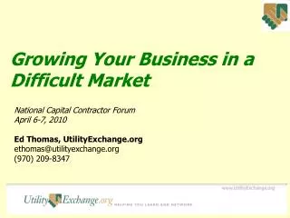 Growing Your Business in a Difficult Market