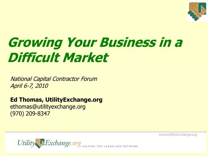 growing your business in a difficult market