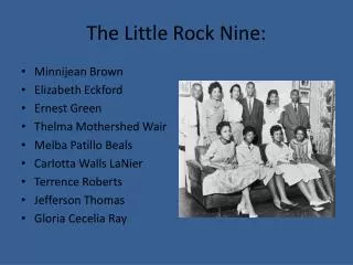 The Little Rock Nine: