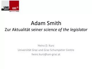adam smith zur aktualit t seiner science of the legislator
