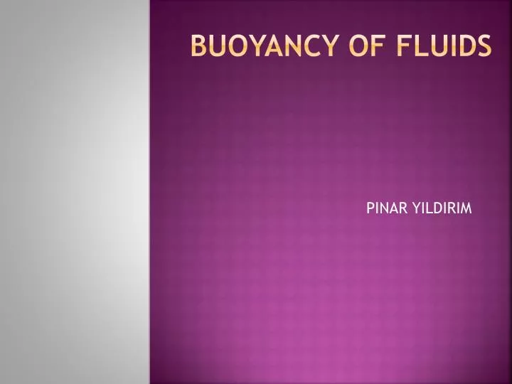 buoyancy of fluids