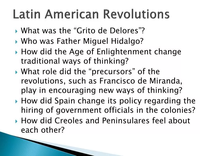 latin american revolutions