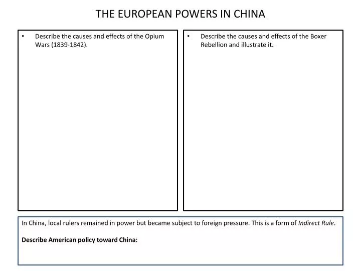 the european powers in china