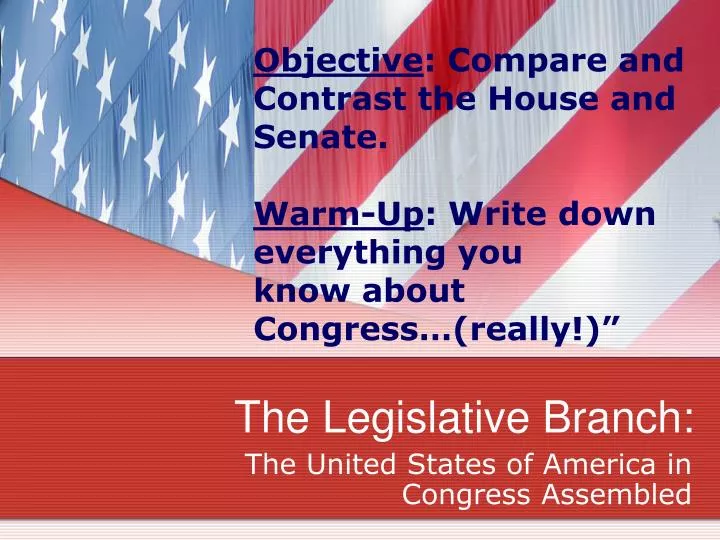 the legislative branch