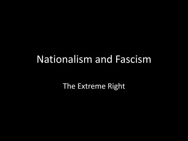 nationalism and fascism