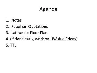 Agenda