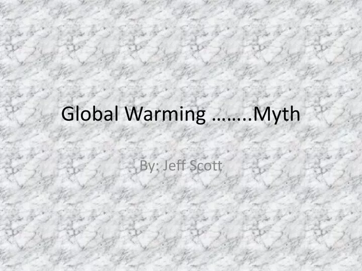 global warming myth
