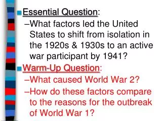 Essential Question :