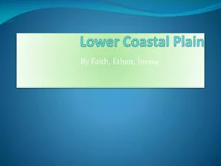 Lower Coastal Plain
