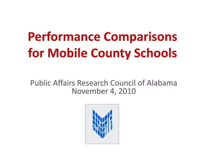 performance comparisons for mobile county schools