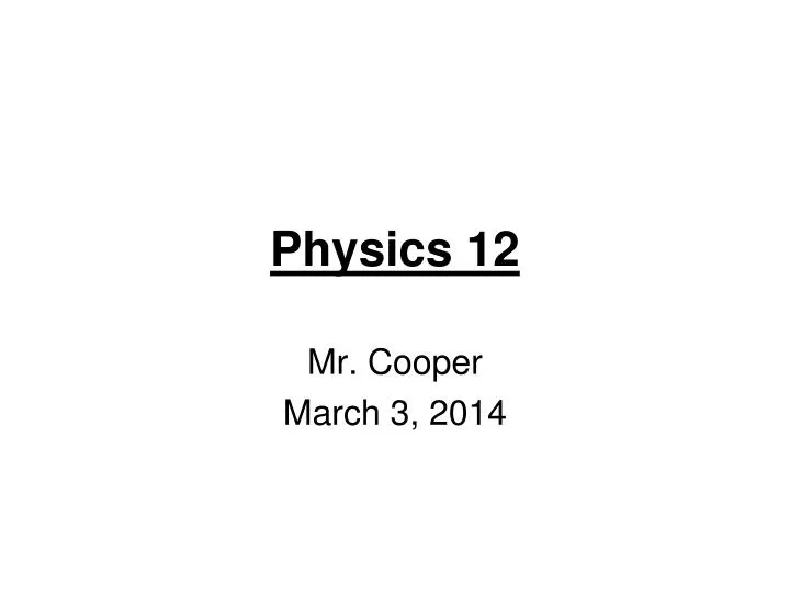physics 12