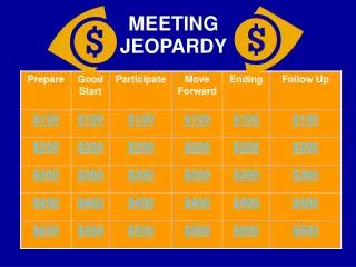 MEETING JEOPARDY