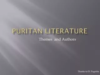 Puritan Literature