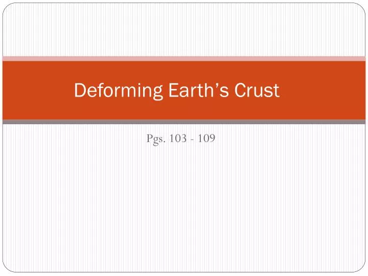 deforming earth s crust