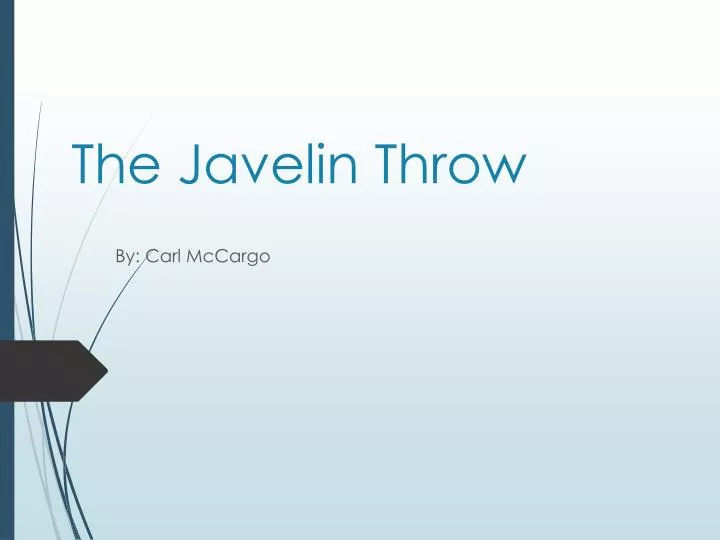 the javelin throw