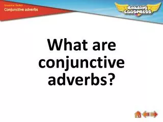 What are conjunctive adverbs?