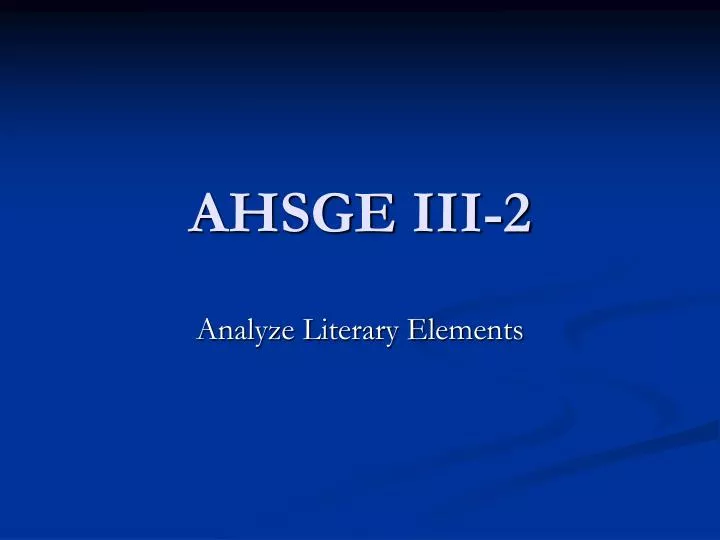 ahsge iii 2