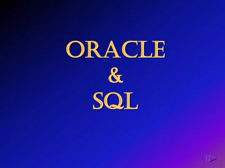 oracle sql