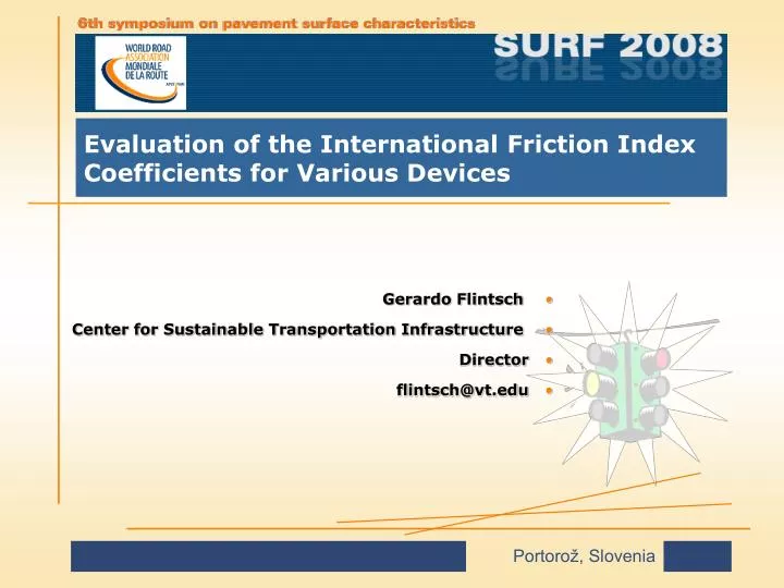 evaluation of the international friction index coefficients for various devices