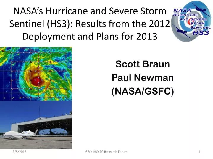 nasa s hurricane and severe storm sentinel hs3 results from the 2012 deployment and plans for 2013