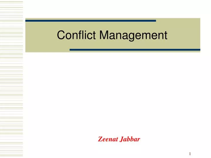 conflict management