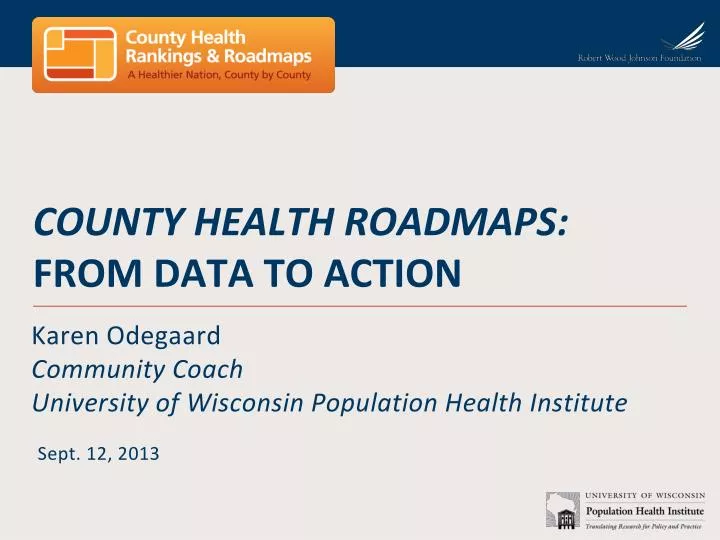 county health roadmaps from data to action
