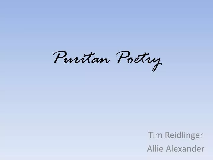 puritan poetry