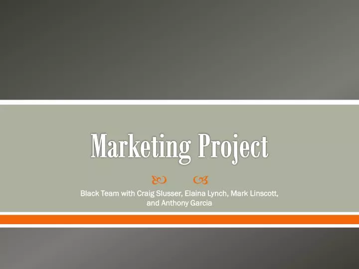 marketing project