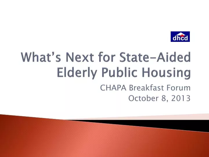 what s next for state aided elderly public housing