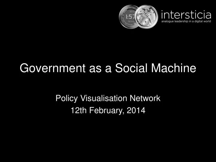 government as a social machine