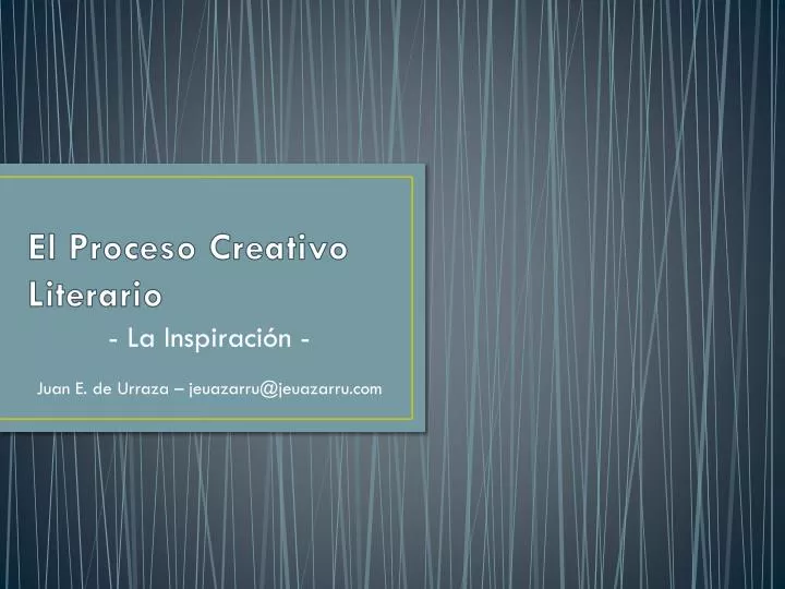 el proceso creativo literario