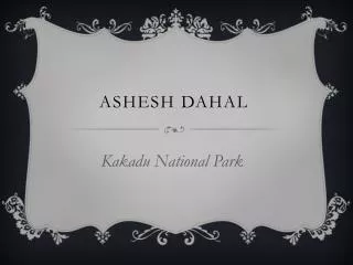 Ashesh Dahal