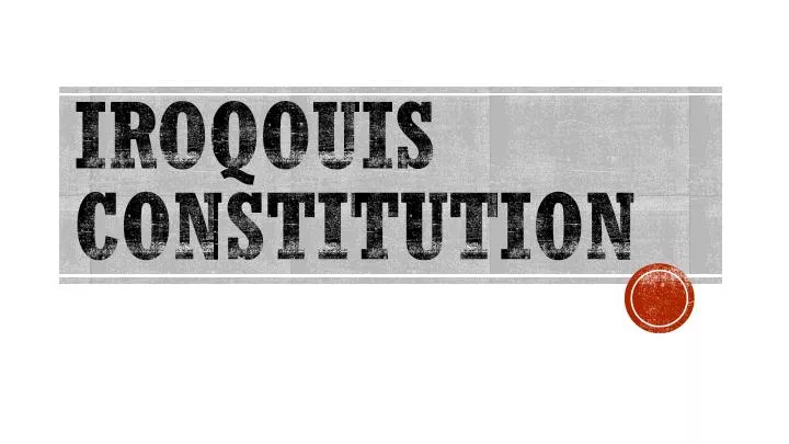 iroqouis constitution
