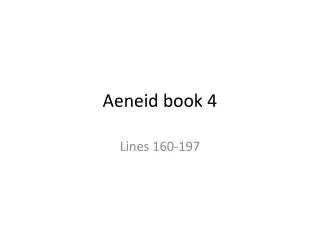 Aeneid book 4